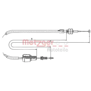 Metzger Gaszug Opel Astra G 1,6