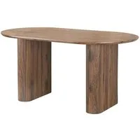 OTTO home Esstisch Bostonia, ovaler Esstisch, Beine mit Rillenstruktur, pflegeleicht, Höhe 76 cm