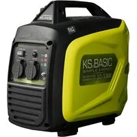 Könner & Söhnen Stromerzeuger KSB 33i S, (Leiser Inverter-Generator (68 dB) mit ECONOMY MODE, 1-tlg., 3.3 kW, kompakte Bauweise, Reset-Taste, EURO V Motor), 100% Kupfer, ECON-Modus, Schalldämmgehäuse, 2x Steckdosen