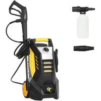 Novzep Dampfreiniger Hochdruckreiniger mit Aluminiumpumpe 135 bar Maximaldruck, 1800 W, 1800W Leistung 540 L/h 5m Schlauch verstellbare Düse & Griffe