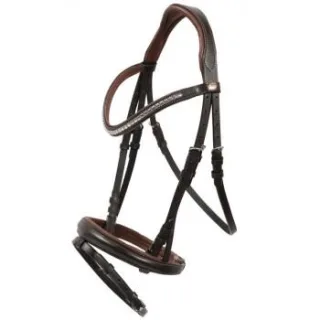 Hans Melzer Horse Equipment Hans Melzer Trense Kreuth braun/silber WB EXTRA (KB-Kaltblut)