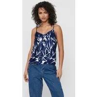 ONLY Spaghettitop ONLNOVA LIFE PARIS SINGLET AOP PTM Viskose, regular fit, V-Ausschnitt