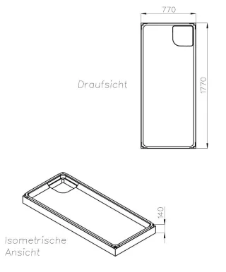 Neuesbad Wannenträger für Kaldewei Superplan NEU 180x80x2,5 SD 25788