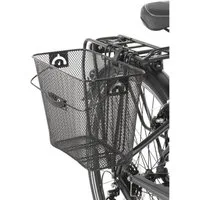 M-Wave Fahrradkorb Fahrradkorb Doppelhaken Tragegriff 37x19x25 cm schwarz