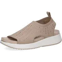 Caprice Plateausandale Keilabsatz, Schlupfschuh, Komfortschuh mit glänzenden Strasssteinen