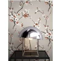 Newroom Vliestapete, Grau Tapete Floral Blumen - Blumentapete Romantisch Modern Blätter Zweige für Wohnzimmer Schlafzimmer Flur