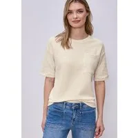 STREET ONE Kurzarmshirt mit Struktur Muster