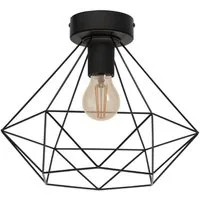 EGLO Deckenleuchte TARBES, ohne Leuchtmittel, Wohnzimmerlampe, Esszimmer, Flur, Drahtgeflecht, 1flammig, 32,5x27,5cm