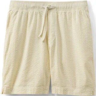 Classic Fit Seersucker-Shorts mit Dehnbund für Herren, Herren, size: regular, Gelb, Baumwoll-Mischung, by Lands' End