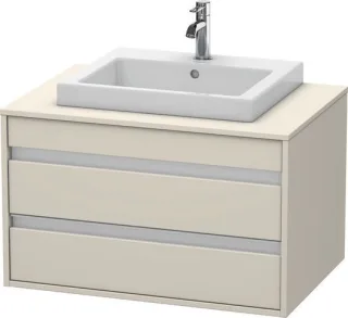 Duravit Ketho Konsolenwaschtischunterbau wandhängend Taupe Matt 800x550x496 mm - KT675409191 KT675409191