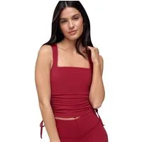 Osia Stricktop OSIA Tanktop mit eckigem Ausschnitt + Raffung (1-tlg)