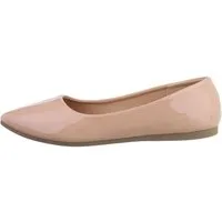 Ital-Design Damen Schlupfschuhe Freizeit Ballerina (82071373) Flach Klassische Ballerinas in Beige