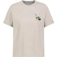 SUBLEVEL T-Shirt Damen Oversize Shirt mit Rückenprint großer Backprint, Matcha, Coffee, Cocoa