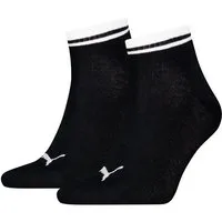 PUMA Kurzsocken PUMA UNISEX HERITAGE QUARTER 2P (2 Paar) mit Kontraststeifen am Bündchen