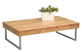 Couchtisch Beistelltisch - Inge 1 -Wildeiche Massiv 120x75 cm