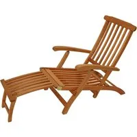 TPFGarden Gartenliege MARYLAND, Deckchair, Gartenliege, Klappbar, Wetterfest, FSC®-zertifiziert, Bequeme Relaxliege aus Eukalyptusholz, Hochwertige Outdoor Liege - Maße (BxHxT): 60 x 87 x 160 cm