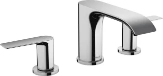 Hansgrohe 3-Loch Waschtischarmatur 95 Vivenis mit Zugstangen-Ablaufgarnitur chrom, 75033000 75033000