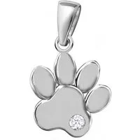 Goldene Hufeisen Kettenanhänger Zirkonia Pfote Anhänger für Halskette aus 925 Sterling Silber (1 Stück, inkl. Etui)