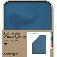 Schlafgut Bettbezug Premium Bettbezug Knitted Jersey (1 St), (1 St), Ton-in-Ton Reißverschluss, Bio-Baumwolle mit Elasthan, Uni, OEKO Tex