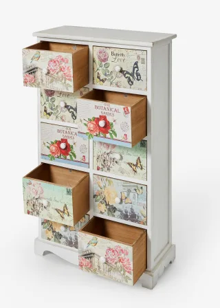 bonprix Kommode, weiß, Gr.94x55 cm, Kommode mit hübschen romantischem Design und viel Stauraum