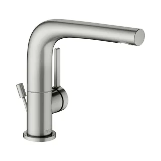 Keuco Waschtischarmatur 150 Edition 400 51505, m. Ablaufgrt., Edelstahl-finish, 51505060000 51505060000