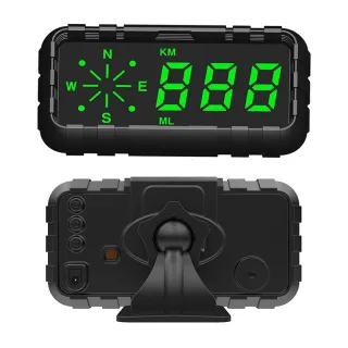 Car Head Up Display Speedometer Odometer Compass HUD GPS Digital Display Large Font Universal Suitable for All Cars Vehi