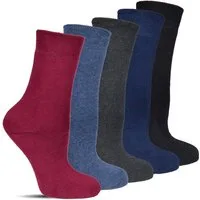 Frostfighter Thermosocken Wintersocken ohne Gummi für Damen (6 Paar) Anitipilling Innenfutter, Vollfrottee Innenfutter
