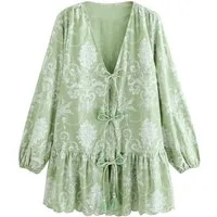 LAURA ASHLEY Strandkleid Laura Ashley Strandponcho zum Binden aus Baumwolle (1-tlg)