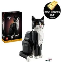 LEGO® Schwarz-weiße Katze (21349), LEGO Ideas Konstruktionsspielsteine, (1710 St), Exklusives Set, Made in Europe