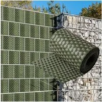 NYVI Sichtschutzstreifen Sichtschutzstreifen Privafence 255x19 cm für Zaun, (1-St), Polyrattan 3D Optik, Wetterfest, Reißfest