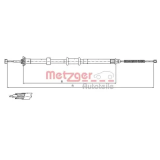 Metzger Handbremsseil hinten rechts Fiat 500