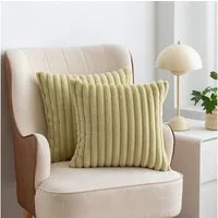 OKWISH Kissenbezüge 2er Set Flauschig Plüsch Deko Dekokissen Sofakissen Zierkissenbezüge, (2 Stück), 45x45cm Sofakissen Couchkissen Bezug Sofa Schlafzimmer Reißverschluss