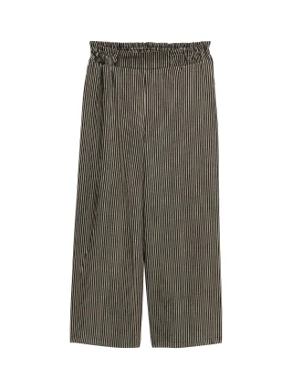 Denim Tom Tailor - High Waist Culotte Hose black beige stripe - Gr. - S