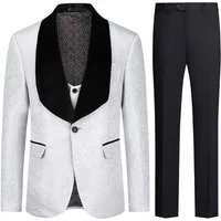 Allthemen Smoking (3 tlg) eleganter Herrenanzug Slim Fit Anzüge mit einem Knopf