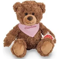Teddy Hermann® Kuscheltier Teddy braun mit rosa Halstuch, 30 cm, mit individueller Bestickung