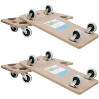 TRUTZHOLM Transportroller 4er Set Transportroller SOFT WHEEL indoor MDF Platte 200 kg
