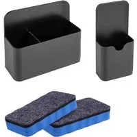 FELIXLEO Whiteboard Marker 2 Stück magnetischer Stiftehalter mit Whiteboard Schwamm Set, (1-tlg)