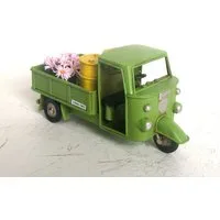 Dynasun Modellauto Car 2304S-1862, (1-tlg), Vintage Dreirad-Transporter Modell aus Metall Retro Style Auto 17cm