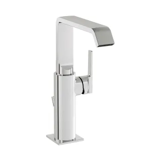 VitrA Suit Einhebel-Waschtischmischer mit Ablaufgarnitur Einlochmontage Hebel seitlich Chrom,A42780 A42780