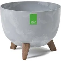KAGM Pflanzschale Blumenschale mit Füßen Blumentopf in Betonoptik (Einsatz)
