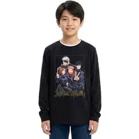 Jujutsu Kaisen Longsleeve Jujutsu Kaisen Langarmshirt Jungen & Mädchen – Anime Fan-Shirt 140-164 Langarm Shirt Manga Jungen + Mädchen