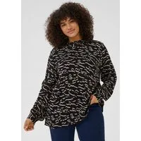 KAFFE Curve Langarmbluse Bluse langarm KClune Große Größen
