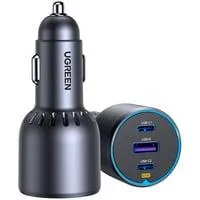75W 3-Port Fast Car Charger EC703, Ladegerät grau