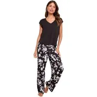LIPSY Pyjama Lipsy Jersey-Pyjama mit T-Shirt und Hose, Regular (2 tlg)