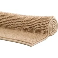 liebling Badematte, Fußbodenheizung geeignet, Polyester, rechteckig, Antirutsch-Beschichtung, sehr Saugfähig, Größe: 50x70 cm, marone