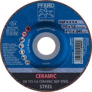 PFERD TOOLS Trennscheibe EH gekröpft CERAMIC Speziallinie SGP STEEL für Stahl - 61300115