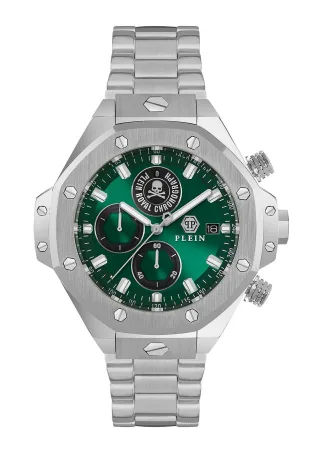 Philipp Plein Plein Chrono Royal Silber Herren Armbanduhr PWLFA0425