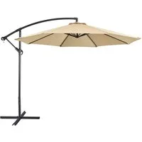 Yaheetech Sonnenschirm ∅ 300 cm, Neigbarer Ampelschirm Gartenschirm mit Kurbel
