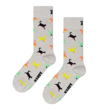 happy socks - Kitten Love Sock Grau - Gr. - 38