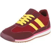 Ital-Design Damen Sneaker mit Schnürung und Profilsohle Sneaker (91742592) Flach Sneakers Low in Bordeaux